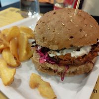 Vegan "pulled pork" at Beer Garden in Cotignola