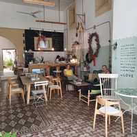 Eclectic interiors at Luna Cafe Art Shop in Nicosia