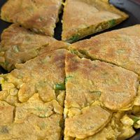'omelette' with green chilis and mushrooms at A Line in Nonthaburi