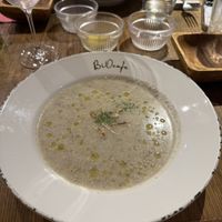 Mushroom soup, could use some pepper  at Bio Cafe in Tokyo
