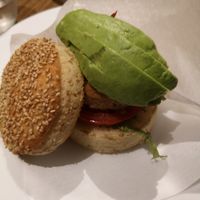 Veggie burger love! at Bio Cafe in Tokyo
