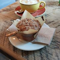 Banana, apple & walnut muffin at Potarch Café in Banchory