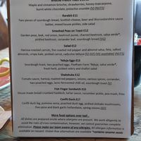 Menu at Potarch Café in Banchory