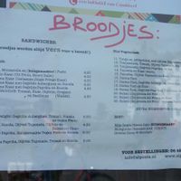 Menu, July 2014 at Al Ponte in Amsterdam