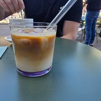 lavendel latte at Good One Café - Schanze in Hamburg