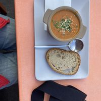 Small Bridal Soup with sourdough bread  at Union Of Genius in Edinburgh