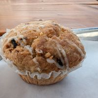 They had one vegan menu item or baked goods. This muffin was delicious but I would prefer more options. at Bodhi Bistro in Corvallis