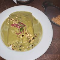 Vegan Poblano Cashew Enchiladas  at Valentina's in Olympia