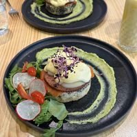 Eggs bennedict  at Asante in Barcelona