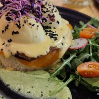 Vegan Eggs Bennedict at Asante in Barcelona