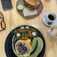 Egg Benedict& Grilled Ham& Cheese Sandwichh  at Asante in Barcelona