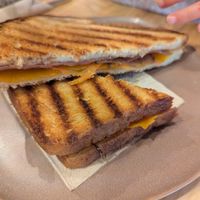 Ham, cheese and tomato toastie at Asante in Barcelona