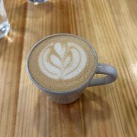 Perfect oat milk latte  at Asante in Barcelona