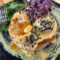 The most incredible vegan eggs ever.  at Asante in Barcelona