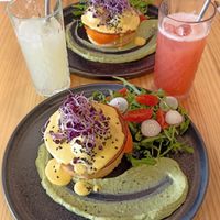 Benedict eggs at Asante in Barcelona