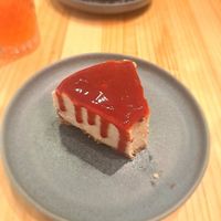 Strawberry cheesecake at Asante in Barcelona