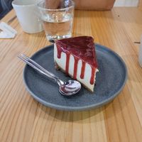 Cheesecake with Strawberries at Asante in Barcelona