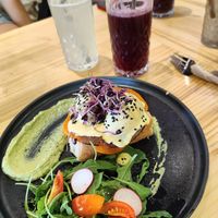 Huevos Benedict at Asante in Barcelona