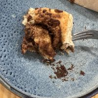 phone did not eat first … cinnamon roll  at Asante in Barcelona