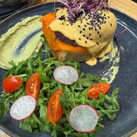 Eggs Benedict (vegan, of course) at Asante in Barcelona