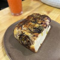 Trufada focaccia  at Asante in Barcelona