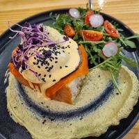 Eggs benedict at Asante in Barcelona