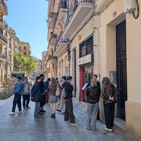 Outside Asante at 11:15 am on a Saturday at Asante in Barcelona