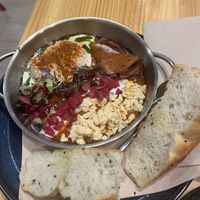 Vegan shakshuka and ham!   at Asante in Barcelona