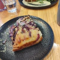 Olive and feta focaccia at Asante in Barcelona