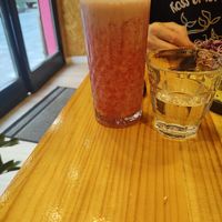 Strawberry milkshake at Asante in Barcelona
