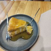 Peach and bergamot cheesecake at Asante in Barcelona