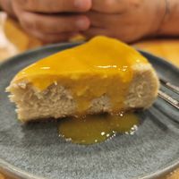 Peach bergamot cheesecake at Asante in Barcelona