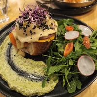 Eggs Benedict with facon! at Asante in Barcelona