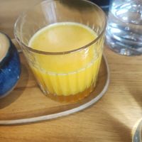 Orange juice at Pán Králiček Priestor in Bratislava