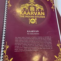The menu   at KAARVAN The Indian Kitchen in Tashkent