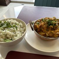 Jeera Rice and Aloo Gobhi (potatoes and Cauliflower)   at KAARVAN The Indian Kitchen in Tashkent