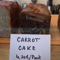 Their carrot cake is vegan and delicious at Stéphane Bersia Pâtisserie in Paris