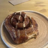 Cinnamon bun   at Oat and Bean in Cardiff