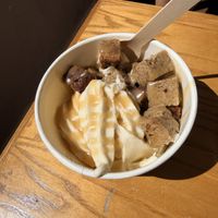 Banana Bread & Miso Caramel Soft Servee  at Oat and Bean in Cardiff