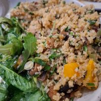 Bulgur w/o sweet potato - pumpkin sauce cause not vegan at Asikiko in Crete