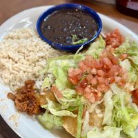 Vegan enchilada with vegan cheese and vegan chorizo  at Salsa Restaurant & Bar in Tavares