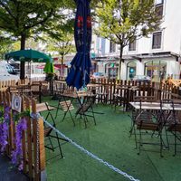 Outdoor seating at Café d'Éthiopie in Geneva