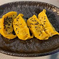 Vegan dumplings  at Mundorum Viator Bar in Madrid