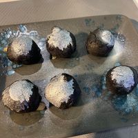 Vegan croquetas, so pretty at Mundorum Viator Bar in Madrid