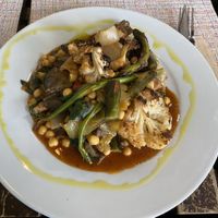 Exceptionally delicious roasted cauliflower dish  at Vert & Frais in Madrid