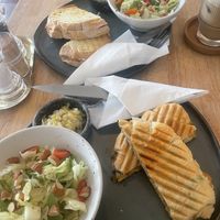 טוסט פיצה, קוראסון פטריות   at Blessings Home & Café in Koh Phangan