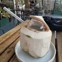 Fresh coconut 🥥  #Veganuary at Blessings Home & Café in Koh Phangan
