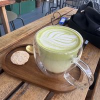 Matcha with almond milk  #Veganuary at Blessings Home & Café in Koh Phangan