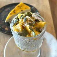Chia seed pudding with mango/passion  at Blessings Home & Café in Koh Phangan