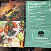 Plant based menu  at Carnegie Diner & Cafe in New York City